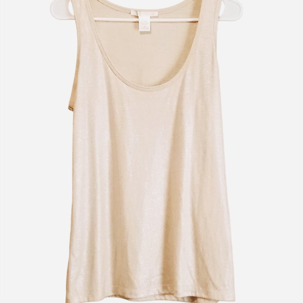 Charlotte Russe Gold  Shimmer Tank Top